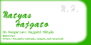 matyas hajgato business card